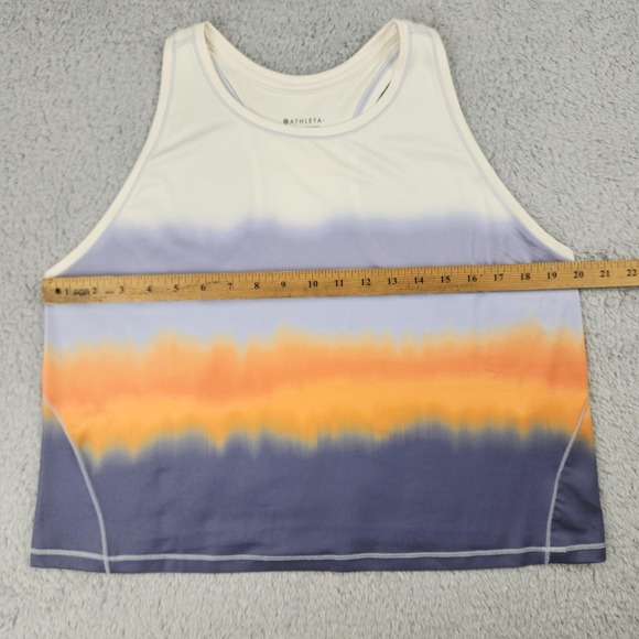 Athleta Shanti Printed Crop Tank Womens 2X Multicolor Powervita UPF 50+ NWT - Picture 7 of 13